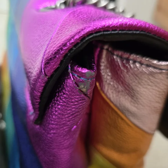 Kurt Geiger XXL Kensington Rainbow Quilted Leather Shoulder Bag